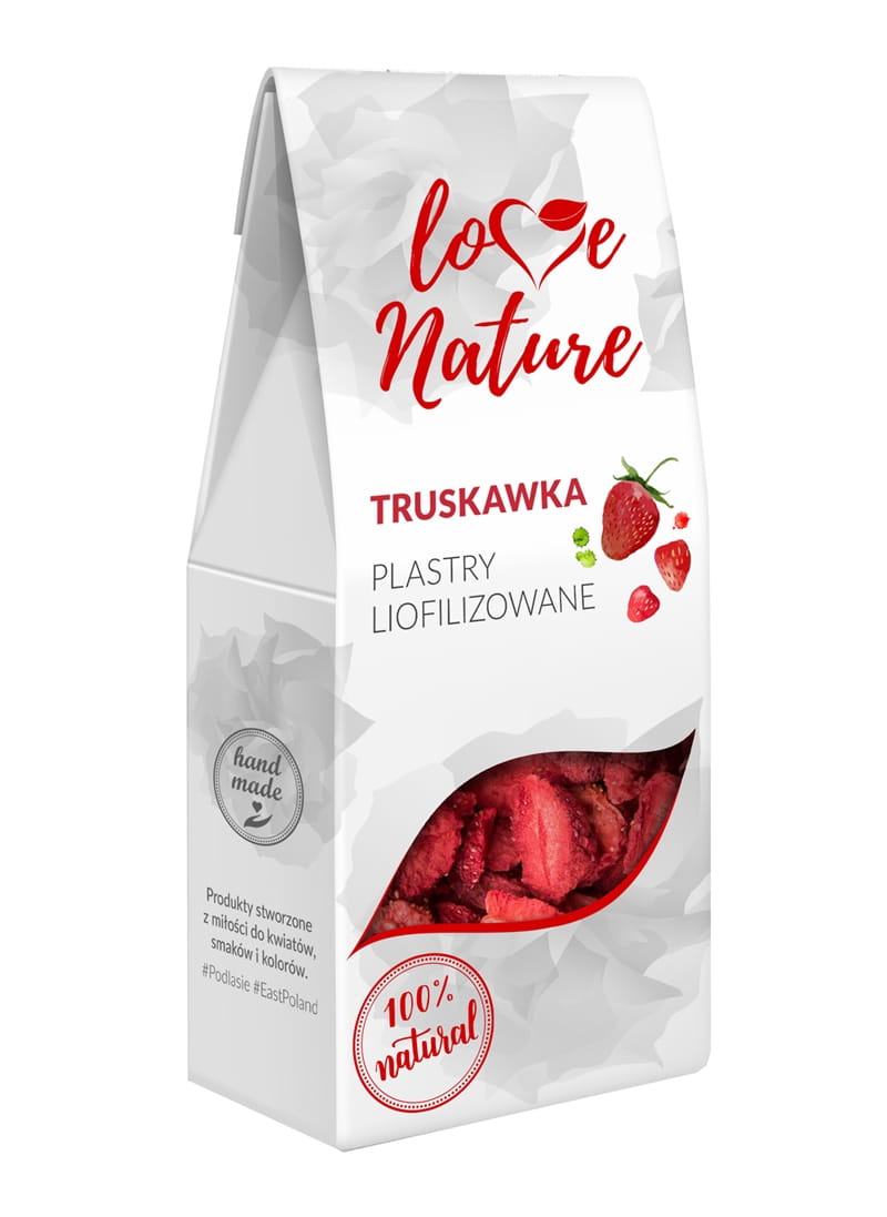 Truskawka plastry liofilizowane 20g Love Nature